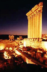 Baalbek, Temple of Jupiter, Night