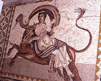 The abduction of Europe, mosaic, 3rd cen. AD
